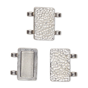 Magnetic Rhodium-plated Silver Colored