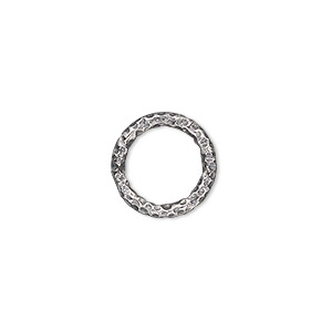 Jump ring, sterling silver, 12mm soldered round, 10mm inside