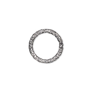 Jump ring, sterling silver, 12mm soldered round, 10mm inside diameter, 12  gauge. Sold per pkg of 4. - Fire Mountain Gems and Beads