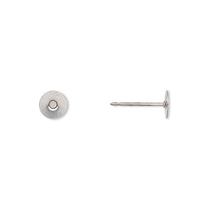 Earstud Components Titanium Silver Colored