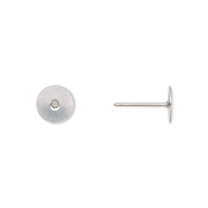 Earstud Components Titanium Silver Colored