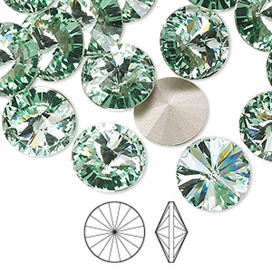 Embellishment, Crystal Passions® rhinestone, majestic green, foil back,  27x18.5mm faceted emerald cut fancy stone (4627). Sold individually. - Fire  Mountain Gems and Beads