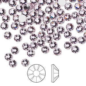 Flat back, Preciosa MAXIMA Czech crystal rhinestone, mesmera, foil back,  7.0-7.3mm chaton rose round, SS34. Sold per pkg of 12. - Fire Mountain Gems  and Beads