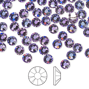 Flat back, Preciosa MAXIMA Czech crystal rhinestone, mesmera, foil back,  7.0-7.3mm chaton rose round, SS34. Sold per pkg of 12. - Fire Mountain Gems  and Beads