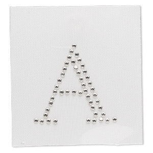 Iron-on transfer, Preciosa Czech crystal, crystal clear, 35x33.5mm iron-on  letter A. Sold individually. - Fire Mountain Gems and Beads