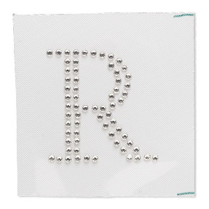 Iron-on transfer, Preciosa Czech crystal, crystal clear, 33.5x33mm iron-on  letter R. Sold individually. - Fire Mountain Gems and Beads