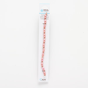 Bead, Czech pressed glass, opaque pink, 4mm faceted barrel and 6x4mm flower cone. Sold per pkg of 40.