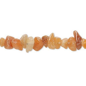 Bead, red aventurine (natural), small chip, Mohs hardness 7. Sold per 15&quot; to 16&quot; strand.