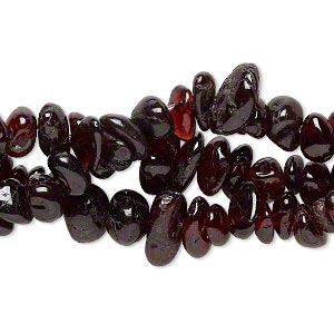 Bead, garnet (natural), small chip, Mohs hardness 7 to 7-1/2. Sold per (3) 15-1/2&quot; to 16&quot; strands.