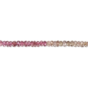 Bead, multi-spinel (natural), 3x2mm-4x3mm hand-cut faceted rondelle, B grade, Mohs hardness 8. Sold per 15&quot; to 16&quot; strand.