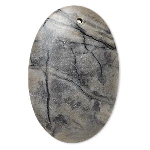Focal, Picasso marble (natural), 42x30mm-46x36mm puffed oval with flat back, B- grade, Mohs hardness 3. Sold individually.