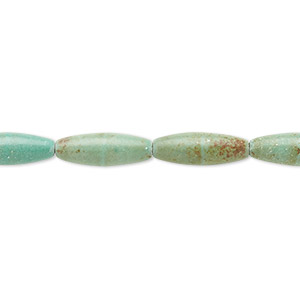 Bead, magnesite (dyed / stabilized), forest green, 14x5mm oval, C grade, Mohs hardness  3-1/2 to 4. Sold per 15-inch strand.