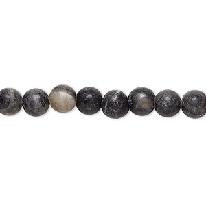 Beads Grade D Grey and Black Marble