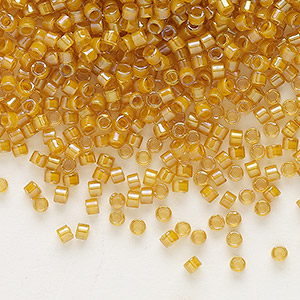 800 Miyuki Delica #11 24KT Gold Olive Rainbow 11/0 Glass Seed Beads 4 Grams 