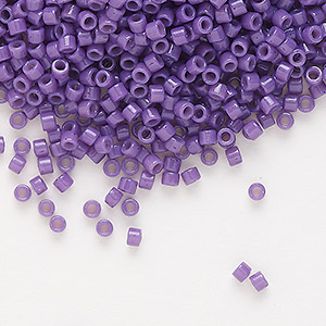 Seed bead, Delica&reg;, glass, Duracoat&reg; opaque deep purple, (DB2140), #11 round. Sold per 7.5-gram pkg.