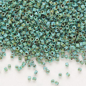 Seed bead, Delica®, glass, opaque matte black, (DB0310), #11 round. Sold  per 7.5-gram pkg. - Fire Mountain Gems and Beads