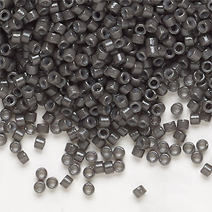 Seed bead, Delica&reg;, glass, Duracoat&reg; opaque charcoal, (DB2368), #11 round. Sold per 250-gram pkg.
