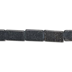 Bead, blackstone (dyed), 11x7mm-13x9mm square tube, C- grade, Mohs hardness 6-1/2 to 7. Sold per 15-inch strand.