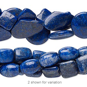Bead mix, lapis lazuli (dyed), 9x9mm-24x24mm mixed shape, Mohs hardness 5 to 6. Sold per (3) 15&quot; to 16&quot; strands.