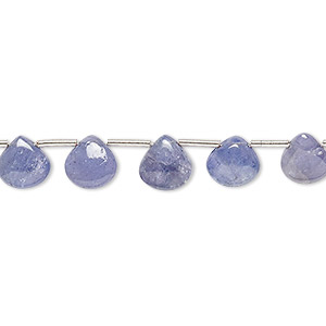 Bead, tanzanite (dyed / heated), 6x6mm-7x7mm hand-cut top-drilled puffed teardrop, C grade, Mohs hardness 6 to 7. Sold per pkg of 16 beads.