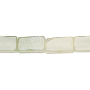 Bead, sea green new &quot;jade&quot; (serpentine) (natural), 13x7mm-14x8mm flat rectangle, C grade, Mohs hardness 2-1/2 to 6. Sold per 15&quot; to 16&quot; strand.