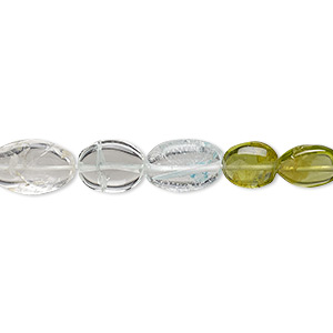 Bead, multi-gemstone (natural / dyed / heated), multicolored, 9x7mm-12x8mm hand-cut puffed oval, B- grade, Mohs hardness 3 to 7. Sold per 14-inch strand.