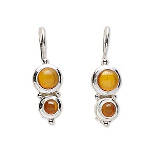 Fishhook Earrings Amber Yellows