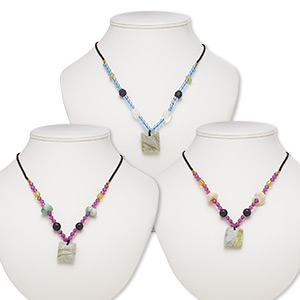 Necklace components Grade C Mixed Gemstones
