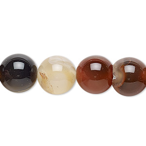 Bead, multi-agate (dyed / heated), 11-12mm uneven round, C- grade, Mohs hardness 6-1/2 to 7. Sold per 13-inch strand.