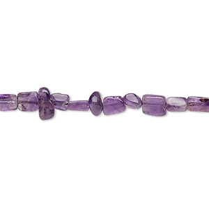 Bead, amethyst (natural), 5x3mm-9x5mm hand-cut flat rectangle, C- grade, Mohs hardness 7. Sold per 13-inch strand.