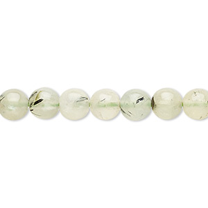 Bead, prehnite (natural), 6-8mm round, B- grade, Mohs hardness 6 to 6-1/2. Sold per 15&quot; to 16&quot; strand.