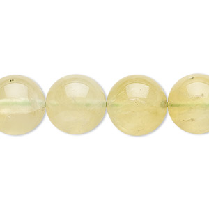 Bead, prehnite (natural), 11-13mm round, B- grade, Mohs hardness 6 to 6-1/2. Sold per 15&quot; to 16&quot; strand.
