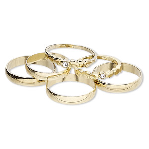 Finger Rings Gold Plated/Finished Multi-colored