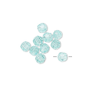 Bead, Asfour Crystal, crystal, antique green, 6mm faceted round. Sold per pkg of 12.