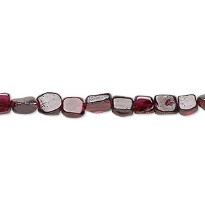 Bead, rhodolite garnet (dyed), 5x3mm-8x5mm hand-cut flat rectangle, C- grade, Mohs hardness 7 to 7-1/2. Sold per 13-inch strand.