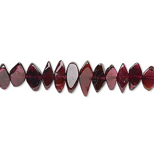 Bead, rhodolite garnet (dyed), 6x3mm-9x5mm graduated hand-cut marquise, C grade, Mohs hardness 7 to 7-1/2. Sold per 13-inch strand.