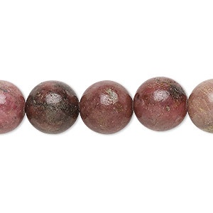 Bead, rhodonite (natural), 12mm round, D grade, Mohs hardness 5-1/2 to 6-1/2. Sold per 15&quot; to 16&quot; strand.