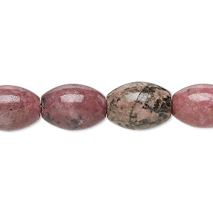 Bead, rhodonite (natural), 14x10mm oval, D grade, Mohs hardness 5-1/2 to 6-1/2. Sold per 15&quot; to 16&quot; strand.