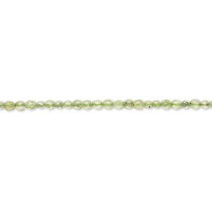Bead, peridot (natural), 2mm faceted round, C+ grade, Mohs hardness 6-1/2 to 7. Sold per 15&quot; to 16&quot; strand.