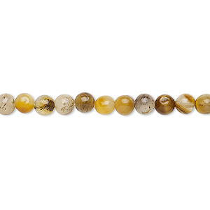 Bead, tigereye (natural), 4-5mm round, D grade, Mohs hardness 7. Sold per 15&quot; to 16&quot; strand.