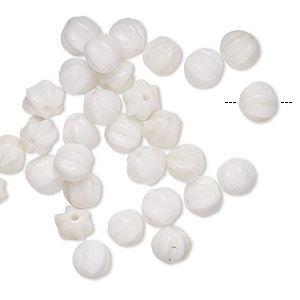 Beads Pressed Glass Whites
