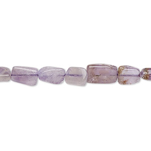Bead, amethyst (dyed), 6x4mm-11x6mm hand-cut flat rectangle, D grade, Mohs hardness 7. Sold per 13-inch strand.