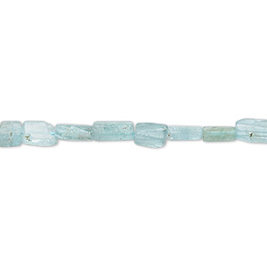 Bead, apatite (natural), 4x3mm-7x4mm hand-cut flat rectangle, C- grade, Mohs hardness 5. Sold per 13-inch strand.