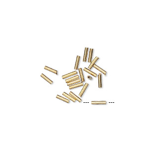 Bead, 14Kt gold-filled, 4x1mm liquid round tube with 0.4mm hole. Sold per pkg of 20.