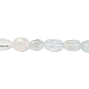 Bead, multi-beryl (natural / dyed / heated), 7x6mm-11x8mm hand-cut flat oval, C grade, Mohs hardness 7-1/2 to 8. Sold per 14-inch strand.