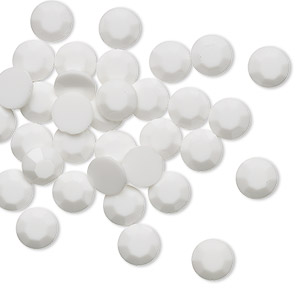 Flat back, vintage Crystal Passions® rhinestone, chalk white, 6.14-6.32mm  round (2000), SS29. Sold per pkg of 36. - Fire Mountain Gems and Beads
