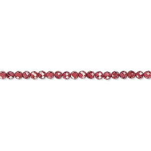 Natural Gemstone Round Dark Red Garnet Beads For Jewelry Making 15" Hole 1.5-2mm 