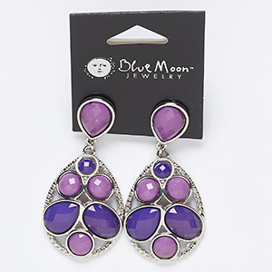 Earstud Earrings Acrylic Purples / Lavenders