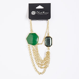Other Necklace Styles Gold Plated/Finished Greens