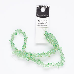 Bead, glass, transparent matte green AB, medium chip with 0.4-0.6mm hole. Sold per 21-inch strand.